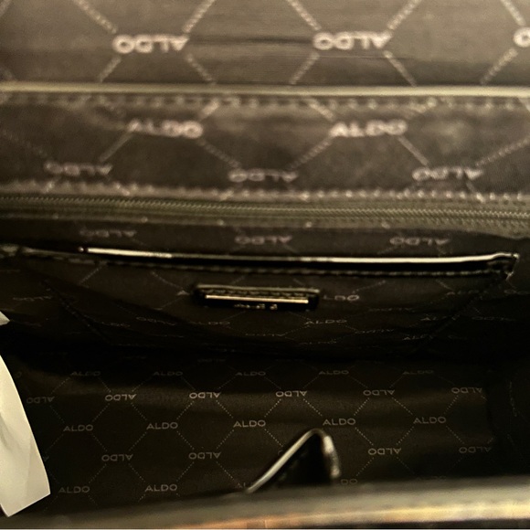 ALDO Black Sequined Sparkle Handbag with Shoulder Strap - Picture 7 of 7